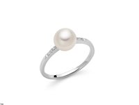 Anello Miluna Donna Miss Italia in Oro bianco Perla PLI1594 - PLI1594